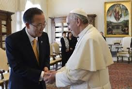 Papa recebe Ban Ki Moon 