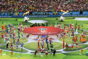 Um espectáculo na abertura do Mundial Rússia 2018