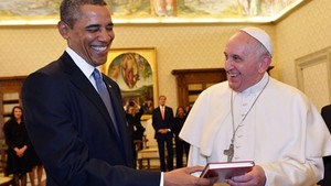 Barak Obama recebido pelo papa Francisco 