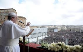 Papa Francisco critica conflitos em varias partes do mundo, na mensagem Urbi et Orbi