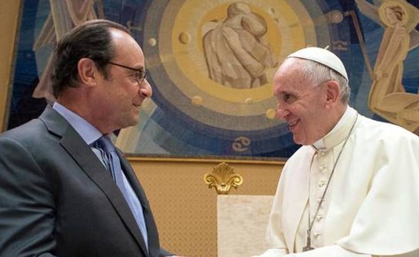  Papa recebeu presidente francês num encontro marcado pelo recente assassinato do padre Jacques Hamel